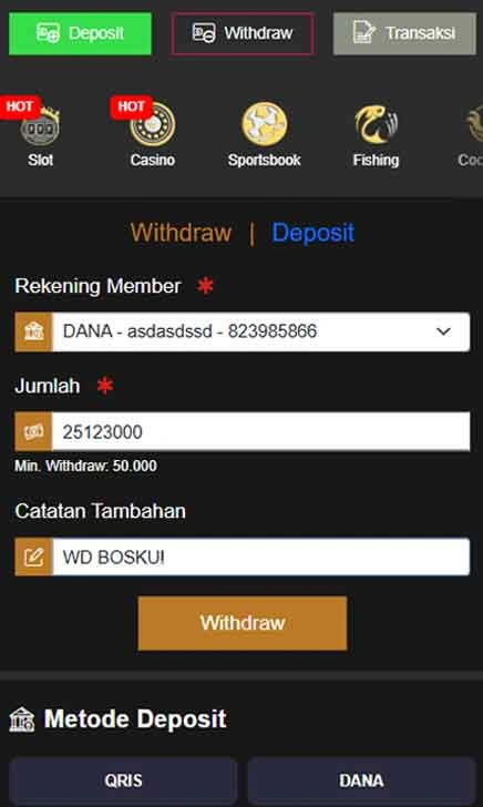 withdraw Bandar 919